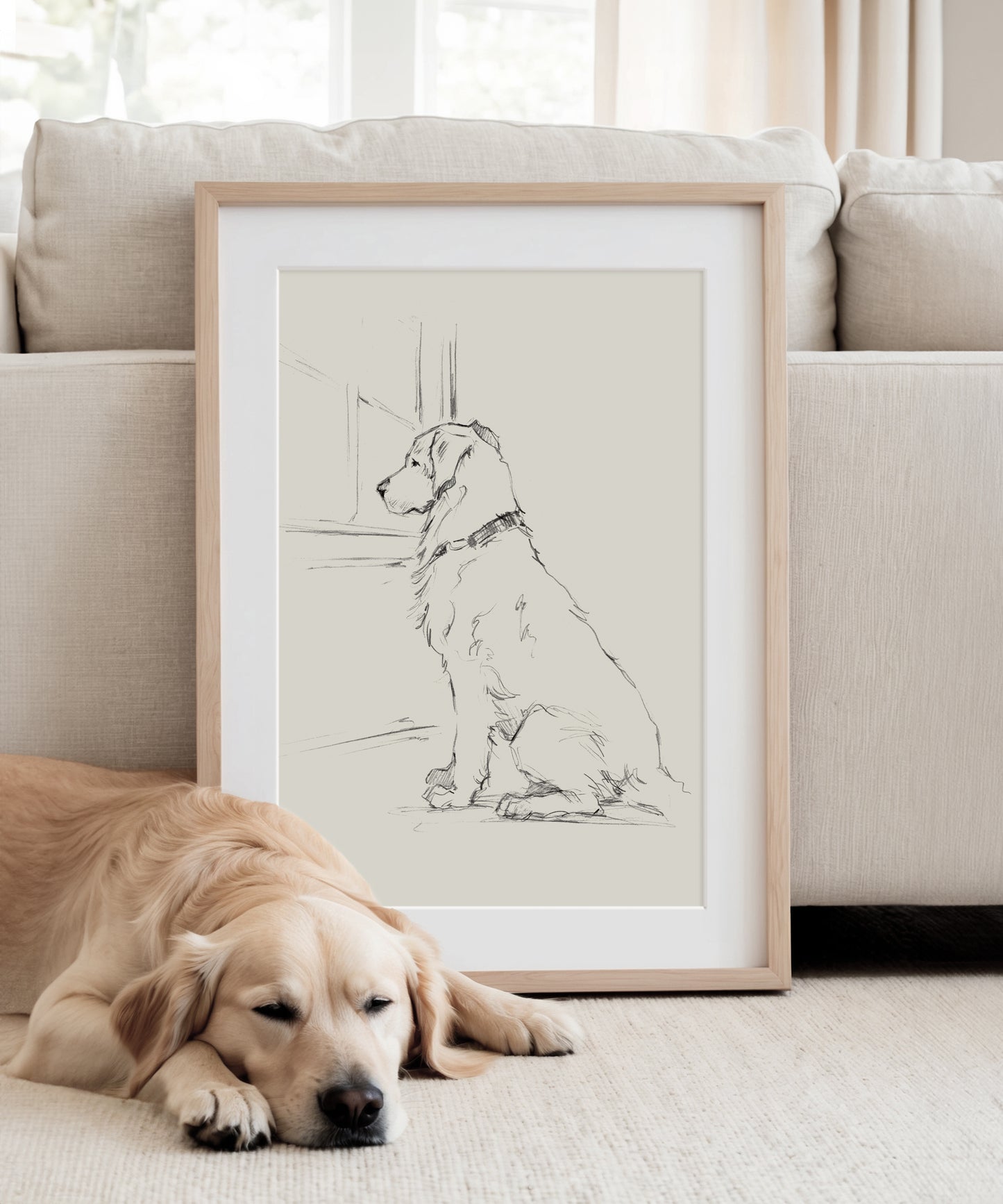 Custom Original Pet Portrait Graphite Drawing