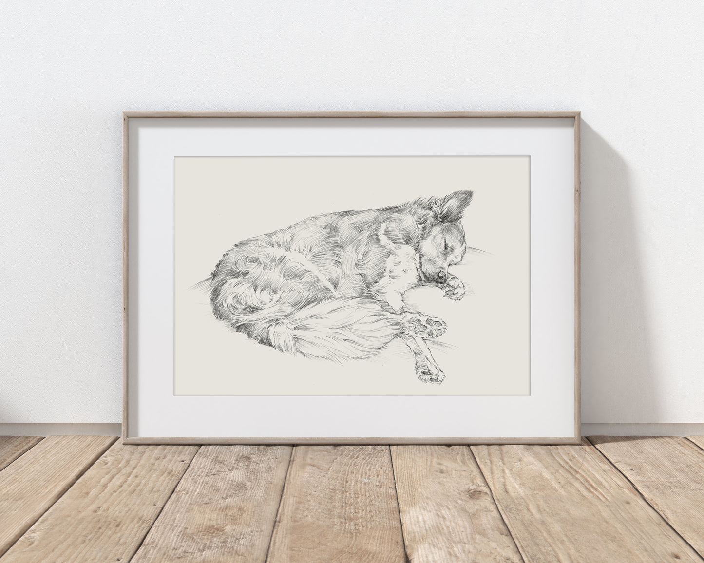 Custom Original Pet Portrait Graphite Drawing